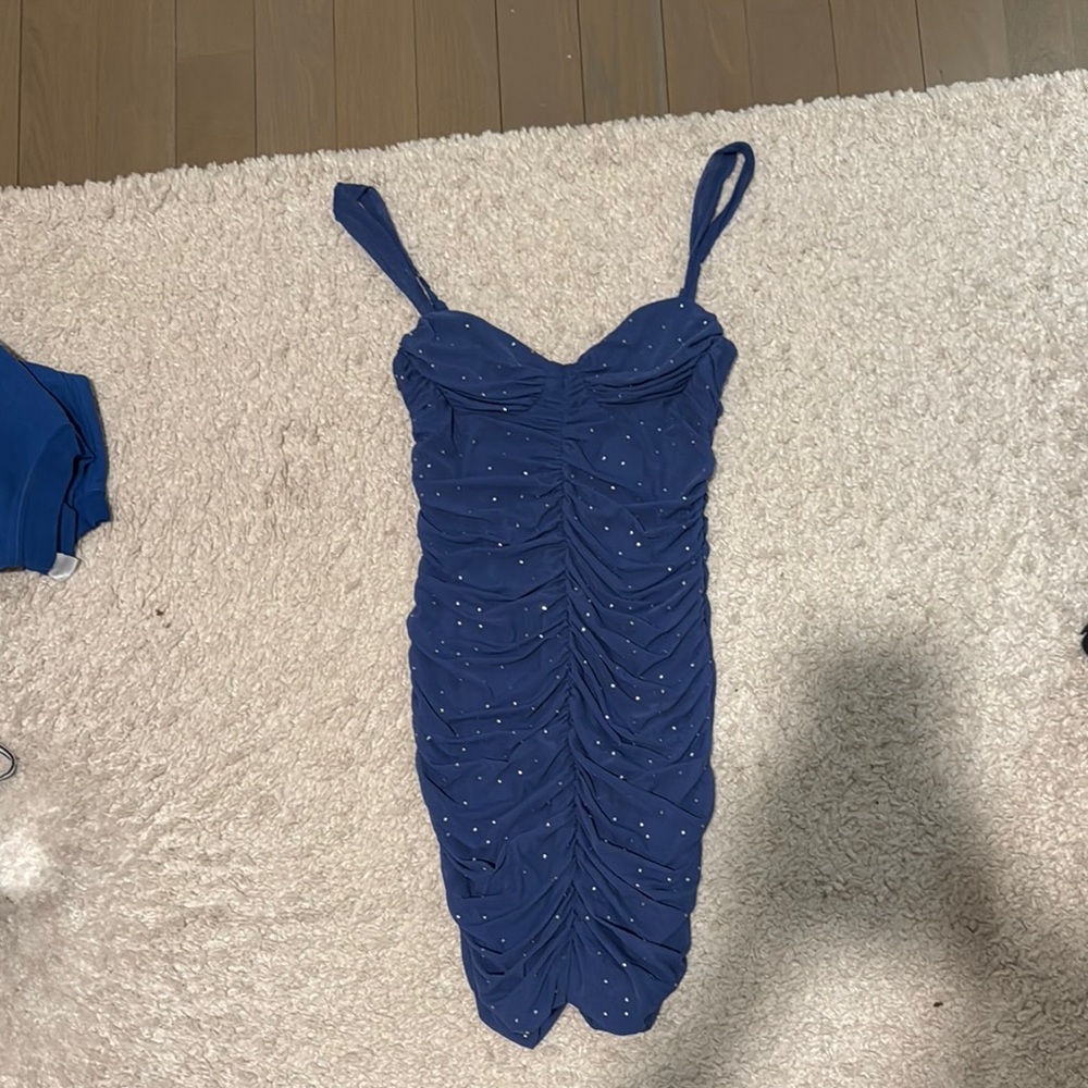 Hello Molly Sapphire Ruched Dress